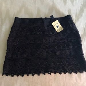 NWT black lace skirt